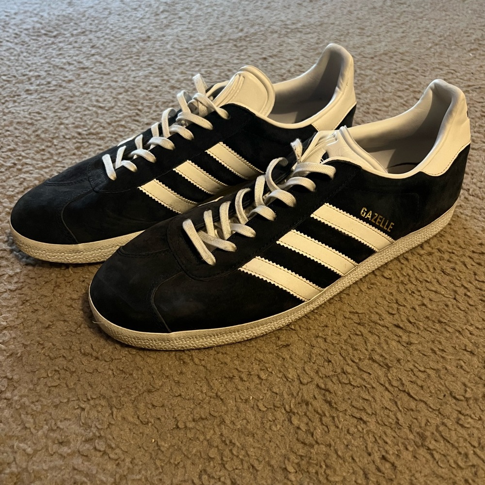 Adidas Gazelle Black White Size 11